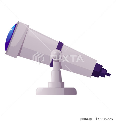 Telescope, an instrument for astronomical research and space observation. 132259225