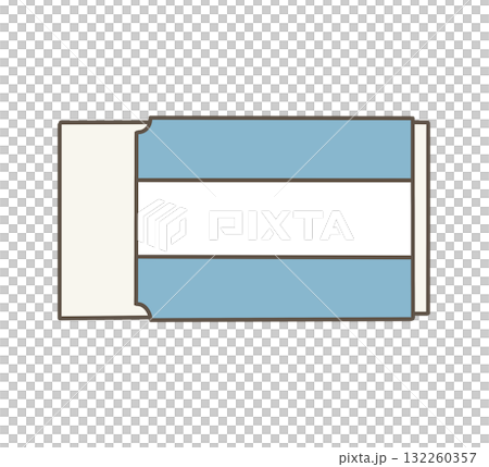 角のある消しゴムのイラスト 132260357