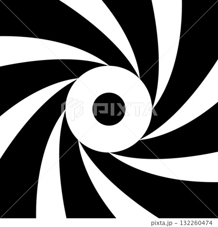 Abstract horizontal background inside a gun barrel, rifled channels. James rifled gun barrel grooves. 132260474