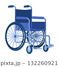 Vector Illustration of a Wheelchair in Shades of Blue 132260921