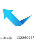 Blue arrow icon, pointing left 132260947