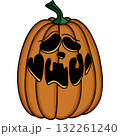 Halloween pumpkin face  132261240