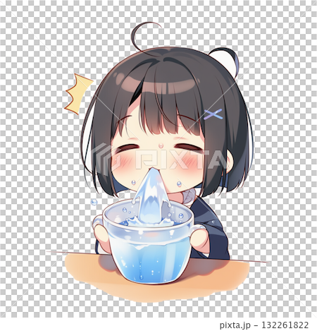 Girl fails to rinse nose 132261822