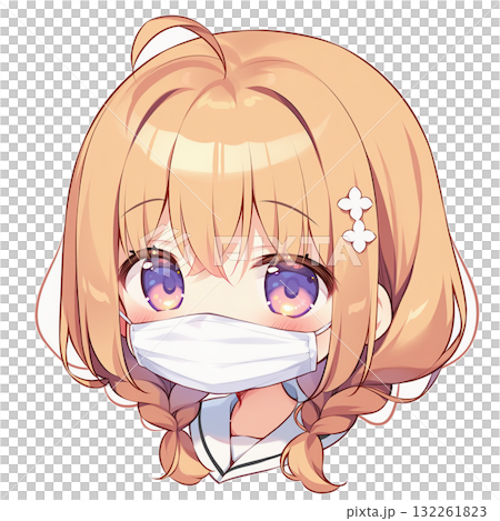 Girl wearing a mask 2 132261823