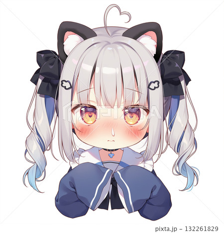 鼻水が出てきた少女 132261829