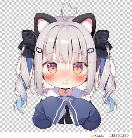 鼻水が出てきた少女 132261829