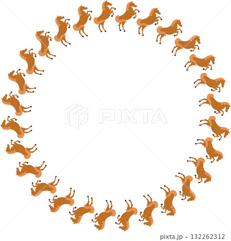 Wild horses frame. Derby game template for your text. Hand drawn vector illustration Wild horses frame. Derby game template for your text. Hand drawn vector illustration 132262312