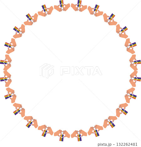 Heart lgbt frame. Heart, love, romance or valentine's day heart. Artistic lgbtq red heart love empty template Heart lgbt frame. Heart, love, romance or valentine's day heart. Artistic lgbtq red heart love empty template 132262481