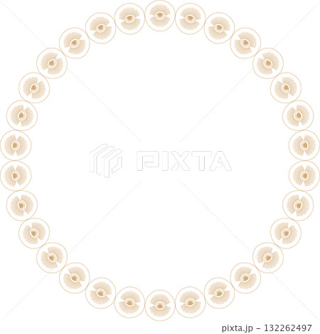 Mystic eye frame. Vector celestial prediction eye template for your text. Eye of Providence 132262497