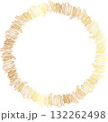 Golden foil brush frame. Baby shower design. Vector element isolated on white background 132262498