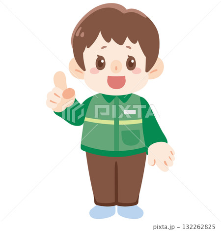 説明するコンビニ店員 132262825