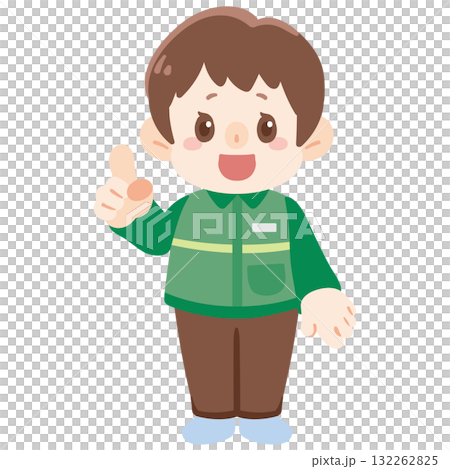 説明するコンビニ店員 132262825