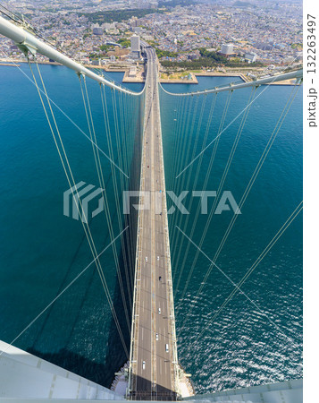 明石海峡大橋塔頂体験ブリッジワールド 主塔高さ289mから舞子方向 2015年5月6日 132263497