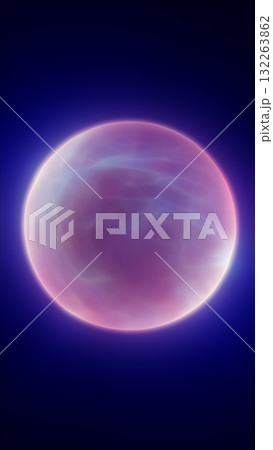 A glowing, translucent sphere in cosmic colors, radiating soft light against a dark background A glowing, translucent sphere in cosmic colors, radiating soft light against a dark background 132263862