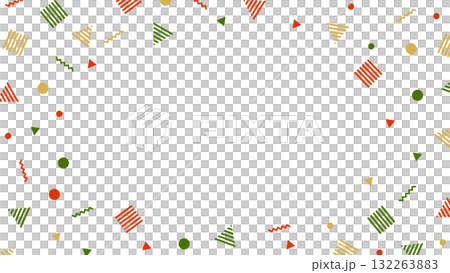 クリスマスカラーの幾何学模様フレーム背景(パワポサイズ) クリスマスカラーの幾何学模様フレーム背景(パワポサイズ) 132263883