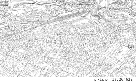 Intricate Urban Blueprint Intricate Urban Blueprint 132264628