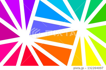 幾何学模様　三角形　グラデーション 132264897