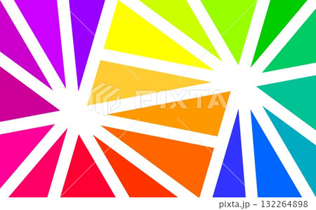 幾何学模様　三角形　グラデーション 132264898