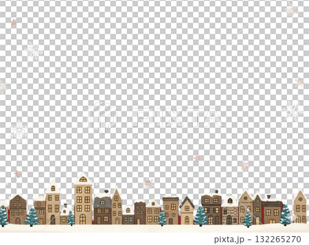 Snowy streetscape Christmas Snowy streetscape Christmas 132265270