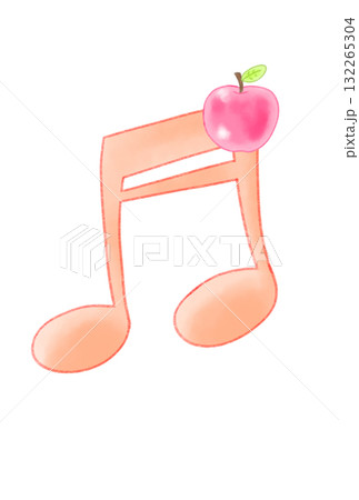 林檎の付いた音符 132265304