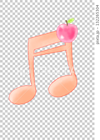 林檎の付いた音符 132265304