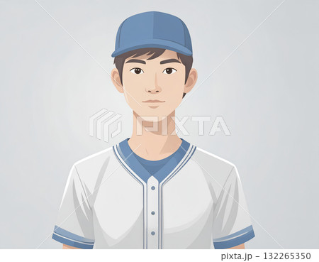 野球選手のイラスト 132265350