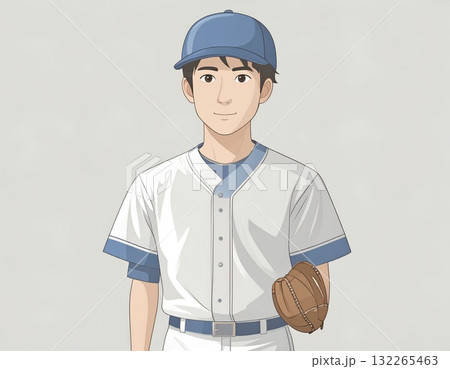 野球のユニフォームを着た男性 132265463