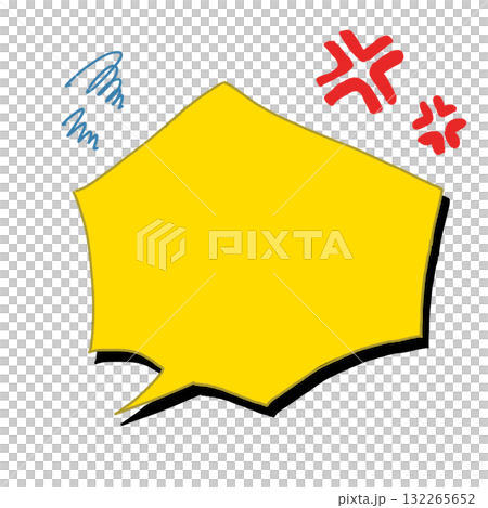 黃色沮喪的講話泡泡 132265652