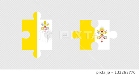 Puzzle Pieces with Vatican City Flag. 132265770