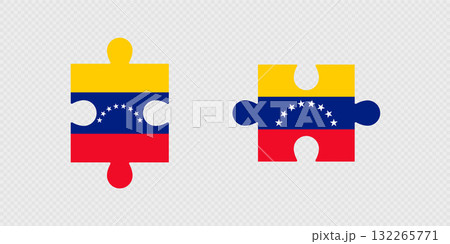 Puzzle Pieces with Venezuela Flag. 132265771