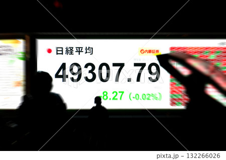 日本の東京都市景観4万9000円台・終値前日比8円27銭安4万9307円79銭・株価/終値=22日 日本の東京都市景観4万9000円台・終値前日比8円27銭安4万9307円79銭・株価/終値=22日 132266026