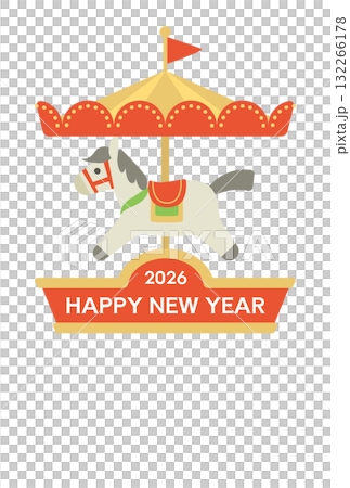 午年年賀04 132266178