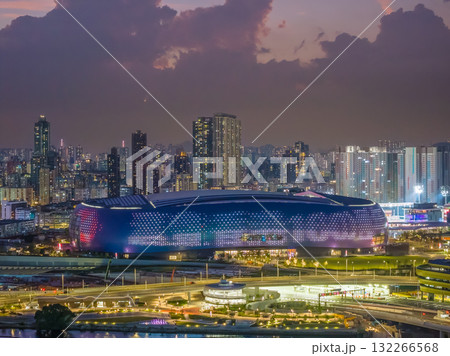 19 Oct 2025 Kai Tak Stadium Beside Elevated Highway in Kowloon 132266568