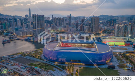 19 Oct 2025 Evening Glow Over Kai Tak Sports Stadium 132266626