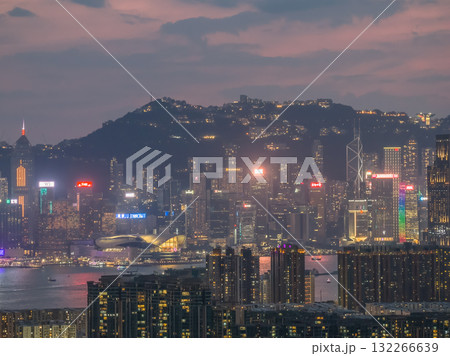 19 Oct 2025 the Dazzling Night Lights Across Kowloon Skyline 132266639