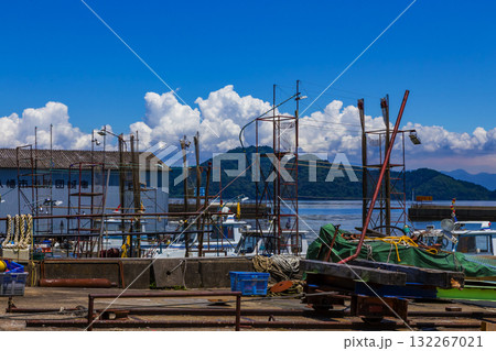 沖島の漁港風景 沖島の漁港風景 132267021