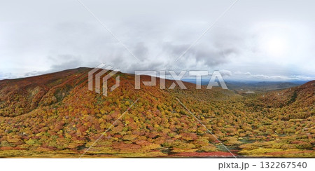 栗駒山の紅葉 空撮 VR 栗駒山の紅葉 空撮 VR 132267540