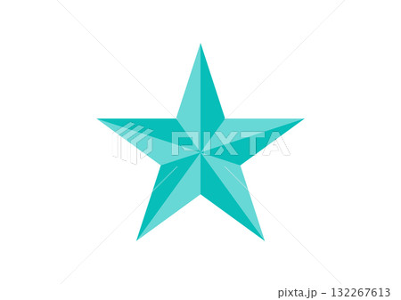 Teal Faceted Star Icon Symmetrical Gradient Polygon Design Teal Faceted Star Icon Symmetrical Gradient Polygon Design 132267613
