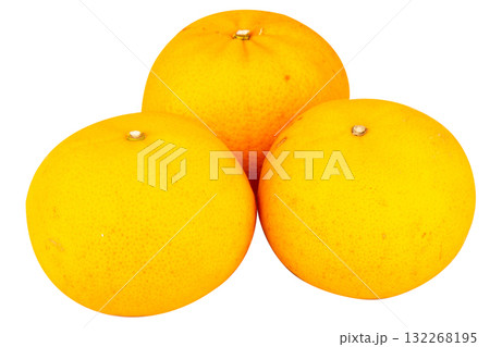Orange half cut slice on white background Orange half cut slice on white background 132268195