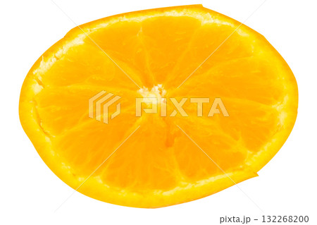 Orange half cut slice on white background Orange half cut slice on white background 132268200