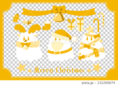 Ghost Christmas Postcard Gold Ghost Christmas Postcard Gold 132269074