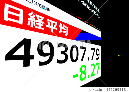 日本の東京都市景観4万9000円台・終値前日比8円27銭安4万9307円79銭・株価/終値=22日 日本の東京都市景観4万9000円台・終値前日比8円27銭安4万9307円79銭・株価/終値=22日 132269518