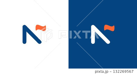 Modern and Unique letter N initials logo design 132269567