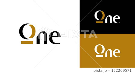 Modern and unique One logo design 132269571