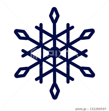 Intricate snowflake design for winter decoration and craft 132269597