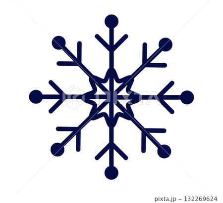 Elegant snowflake design for winter and holiday decorations 132269624