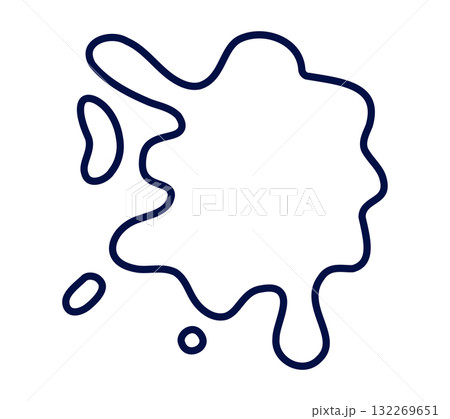 Abstract fluid splash shape isolated on white background 132269651