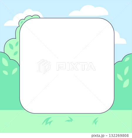 Summer themed children's frame with nature background 132269808