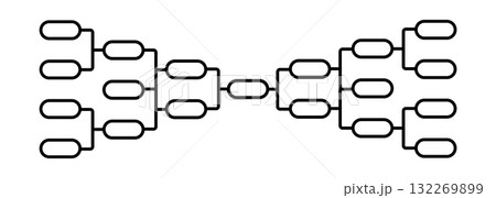 Tournament bracket diagram for competition planning 132269899