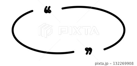 Minimalist oval quote frames for inspirational text design 132269908